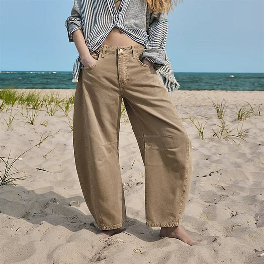 Elisabeth | Damen High-Waist Barrel-Leg Relaxed-Fit Jeans