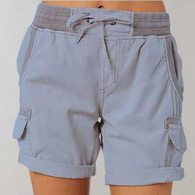 Luisa | Damen High-Waist Cargo Shorts mit Kordelzug