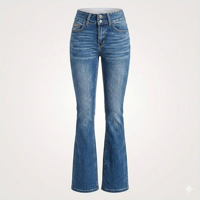 Annika | Damen High-Waist Flared Jeans mit figurbetontem Schnitt