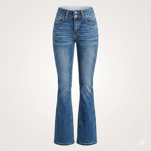 Annika | Damen High-Waist Flared Jeans mit figurbetontem Schnitt