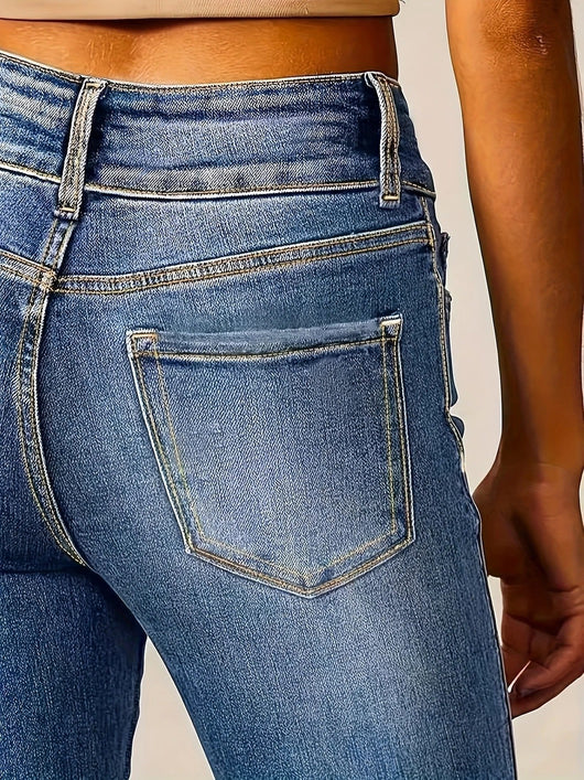 Annika | Damen High-Waist Flared Jeans mit figurbetontem Schnitt