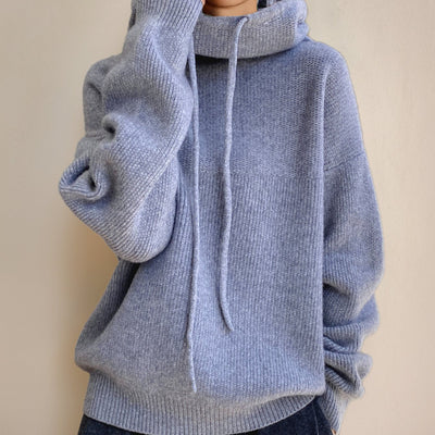 Annika | Damen Kapuzenpullover mit lockerem Schnitt Strick Hoodie