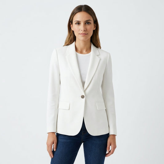 Marie | Damen Klassischer Einknopf-Blazer Tailliert