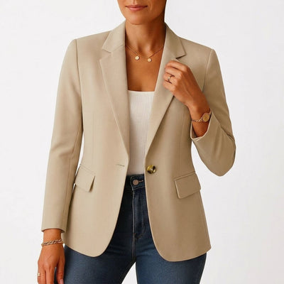 Marie | Damen Klassischer Einknopf-Blazer Tailliert