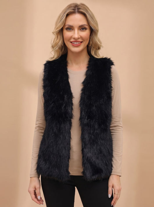 Frieda | Damen Kunstfell-Bodywarmer mit Innenfutter Ärmellose Weste