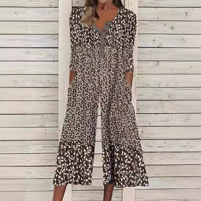 Leonie | Damen Kurzarm-Culotte-Jumpsuit mit Knopfleiste aus Baumwolle