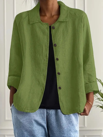Lena | Damen Langarm-Blazer mit Kragen und Knopfleiste Relaxed Fit