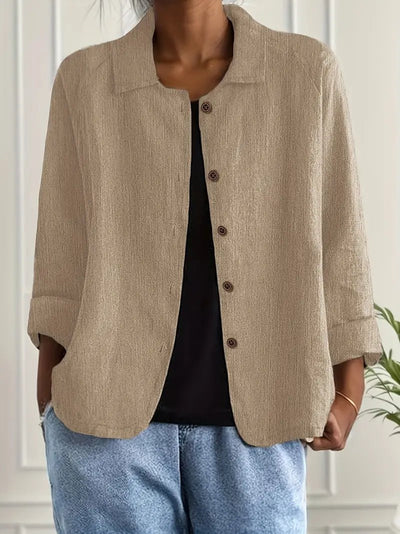 Lena | Damen Langarm-Blazer mit Kragen und Knopfleiste Relaxed Fit