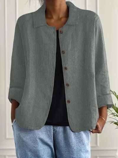 Lena | Damen Langarm-Blazer mit Kragen und Knopfleiste Relaxed Fit