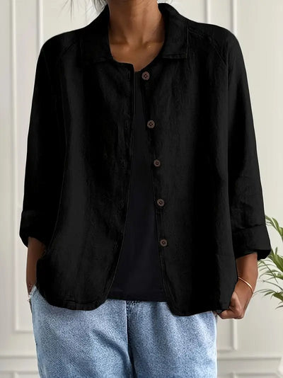 Lena | Damen Langarm-Blazer mit Kragen und Knopfleiste Relaxed Fit