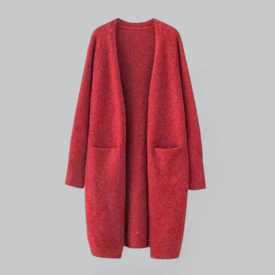Clara | Damen Langer Oversized Kaschmir Strick Cardigan