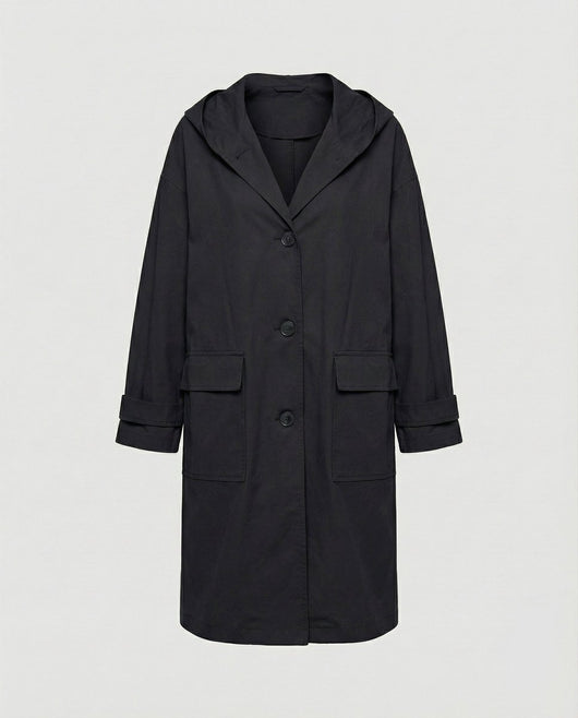 Annika | Damen Langer Wasserabweisender Windproof Trench Coat mit Kapuze