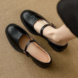 Emilia | Damen Leder Mary-Jane-Ballerinas