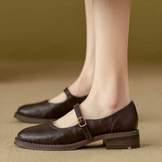 Emilia | Damen Leder Mary-Jane-Ballerinas