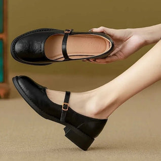 Emilia | Damen Leder Mary-Jane-Ballerinas