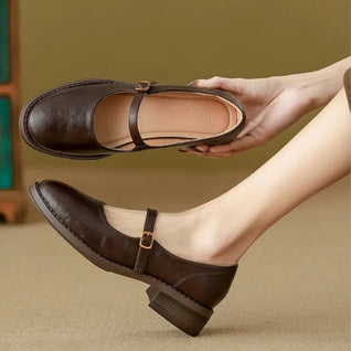 Emilia | Damen Leder Mary-Jane-Ballerinas