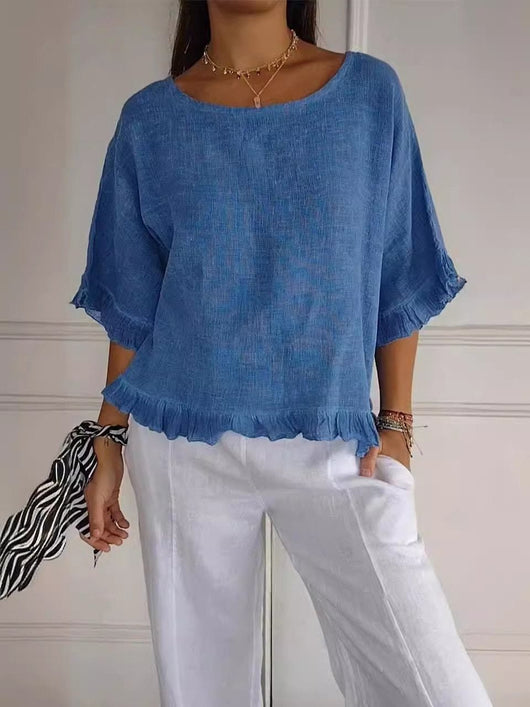Elisabeth | Damen Leichte Rüschen Bluse