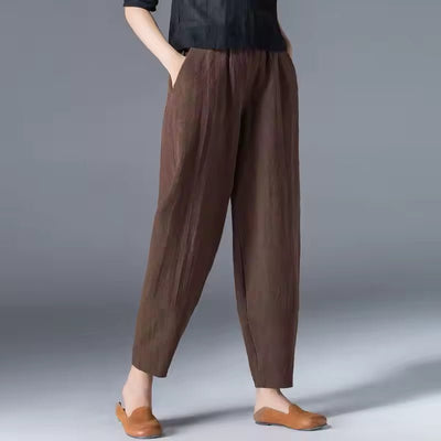 Leonie | Damen Leichte Sommer Relaxed-Fit Knöchellange Hose