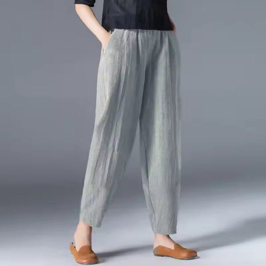 Leonie | Damen Leichte Sommer Relaxed-Fit Knöchellange Hose