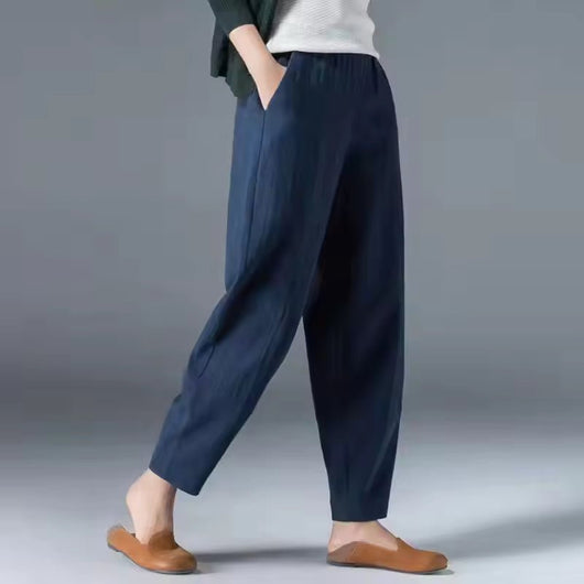 Leonie | Damen Leichte Sommer Relaxed-Fit Knöchellange Hose