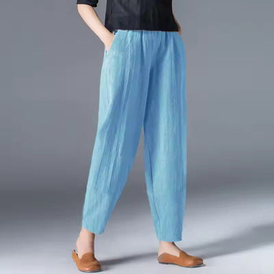 Leonie | Damen Leichte Sommer Relaxed-Fit Knöchellange Hose