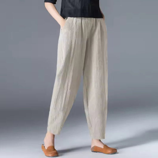 Leonie | Damen Leichte Sommer Relaxed-Fit Knöchellange Hose