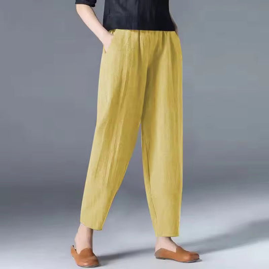 Leonie | Damen Leichte Sommer Relaxed-Fit Knöchellange Hose