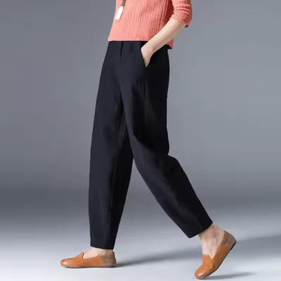 Leonie | Damen Leichte Sommer Relaxed-Fit Knöchellange Hose