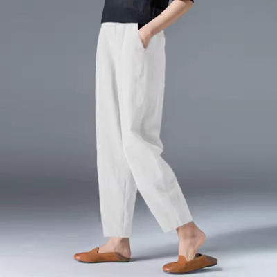 Leonie | Damen Leichte Sommer Relaxed-Fit Knöchellange Hose
