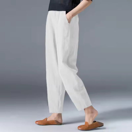 Leonie | Damen Leichte Sommer Relaxed-Fit Knöchellange Hose