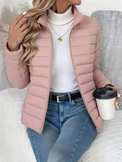 Sophie | Damen Leichter Gesteppter Stehkragen Women Coat Reißverschluss
