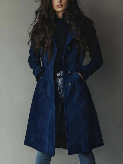 Luisa | Damen Longline Zweireihiger Tailored Trench Coat