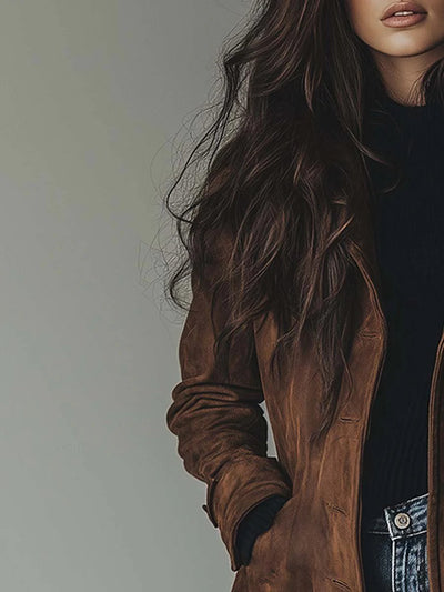 Luisa | Damen Longline Zweireihiger Tailored Trench Coat