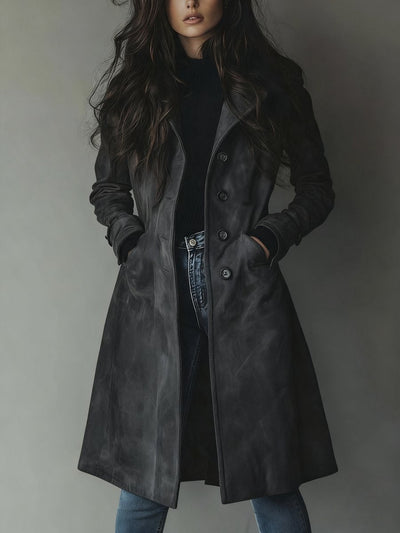 Luisa | Damen Longline Zweireihiger Tailored Trench Coat