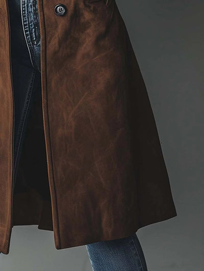 Luisa | Damen Longline Zweireihiger Tailored Trench Coat