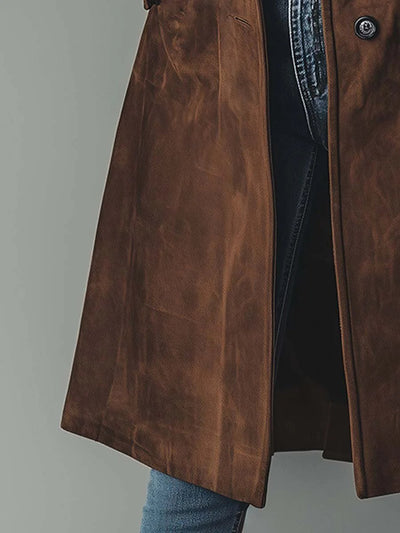 Luisa | Damen Longline Zweireihiger Tailored Trench Coat