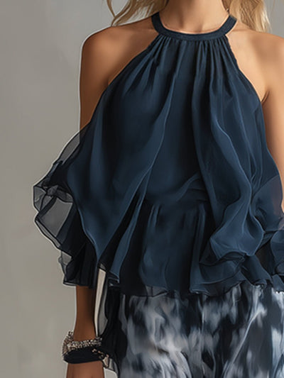 Annika | Damen Neckholder Weite Zweiteiler Set