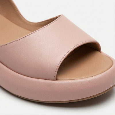 Greta | Damen Offene Keilsandaletten Slingback Elastischer Fersenriemen