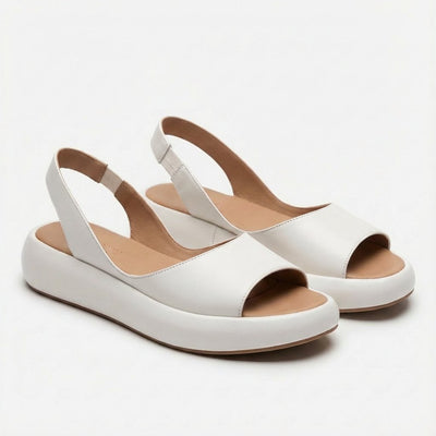 Greta | Damen Offene Keilsandaletten Slingback Elastischer Fersenriemen