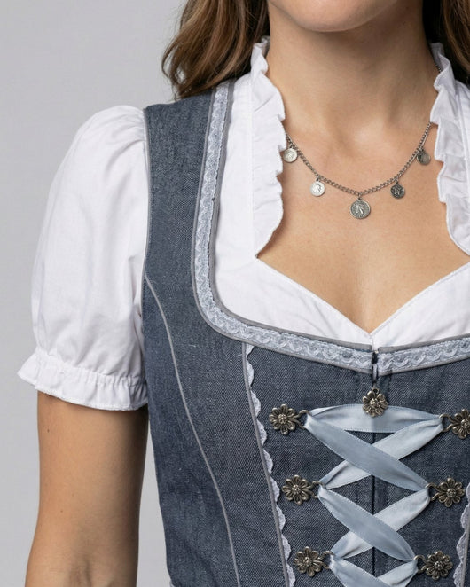 Luisa | Damen Oktoberfest Dirndl Kleid Figurbetonter Trachten-Schnitt