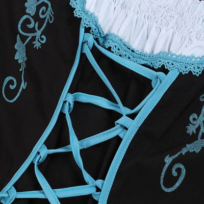Johanna | Damen Oktoberfest Dirndl Kleid mit Schnürung Schürze Bluse