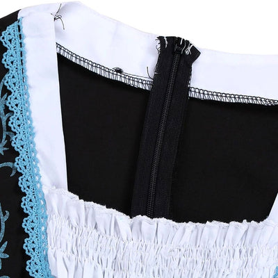 Johanna | Damen Oktoberfest Dirndl Kleid mit Schnürung Schürze Bluse