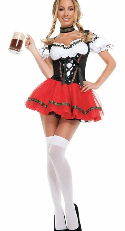 Marie | Damen Oktoberfest Dirndl Kostüm Minikleid Bayerische Tracht