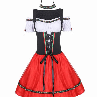 Marie | Damen Oktoberfest Dirndl Kostüm Minikleid Bayerische Tracht