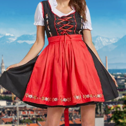 Greta | Damen Oktoberfest Dirndlkleid mit Schürze Trachtenkleid