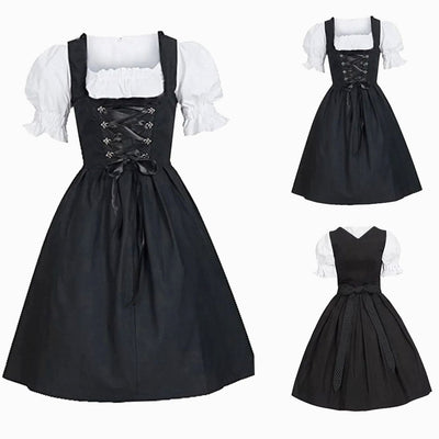 Lena | Damen Oktoberfest Dirndlkleid Trachtenkleid Schnürung Midi