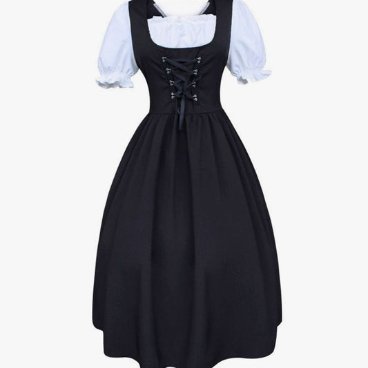 Lena | Damen Oktoberfest Dirndlkleid Trachtenkleid Schnürung Midi