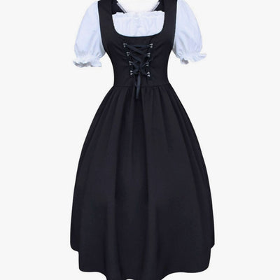 Lena | Damen Oktoberfest Dirndlkleid Trachtenkleid Schnürung Midi