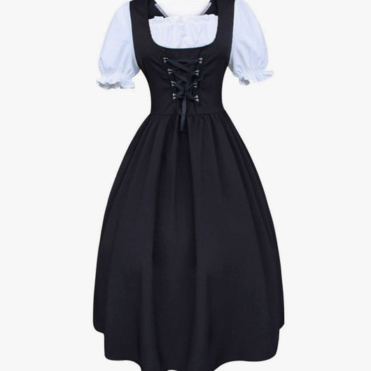 Lena | Damen Oktoberfest Dirndlkleid Trachtenkleid Schnürung Midi
