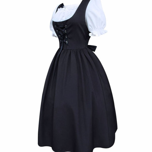 Lena | Damen Oktoberfest Dirndlkleid Trachtenkleid Schnürung Midi